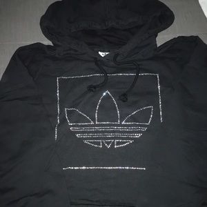 Black adidas crop hoodie
